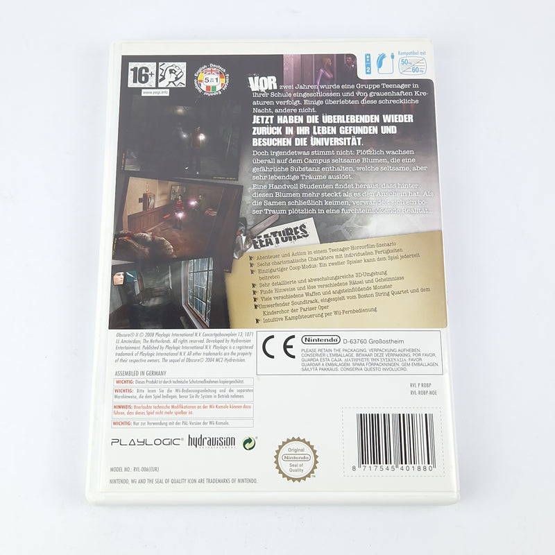 Nintendo Wii Game: Obscure II 2 - OVP Instructions CD Pal Disk