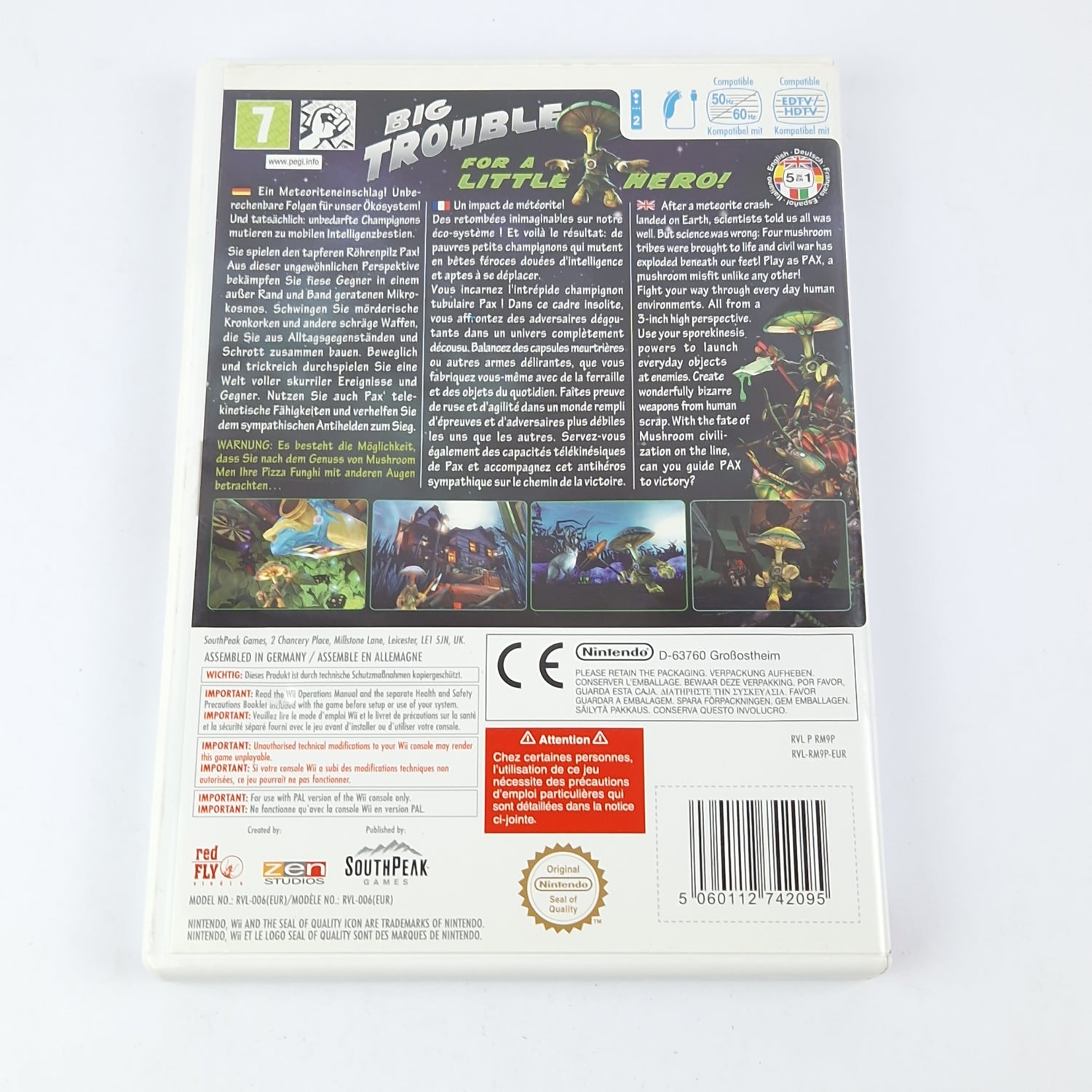 Nintendo Wii Game: Mushroom Men The Spore War - OVP Instructions CD Pal