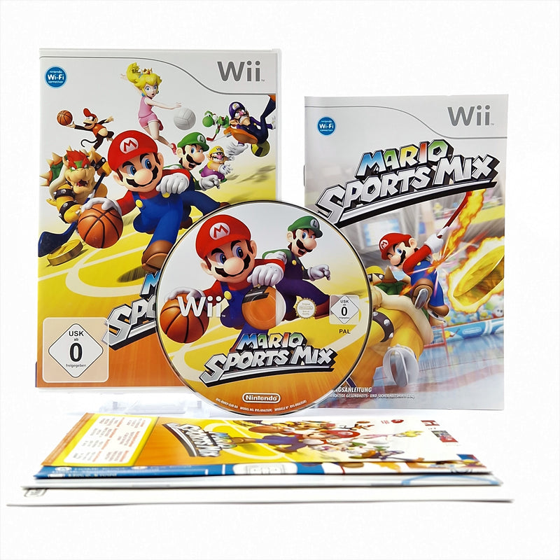 Nintendo Wii Spiel : Mario Sports Mix - OVP Anleitung CD Pal