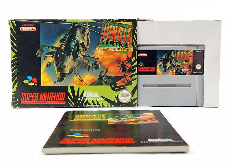 Super Nintendo Spiel : Jungle Strike The Sequel to Desert Strike - SNES OVP PAL