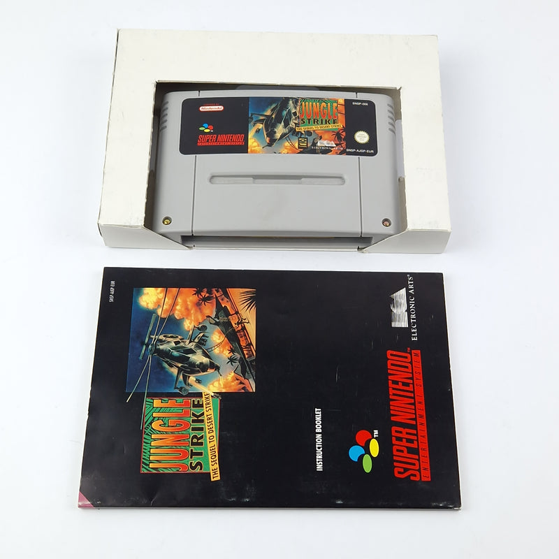 Super Nintendo Spiel : Jungle Strike The Sequel to Desert Strike - SNES OVP PAL