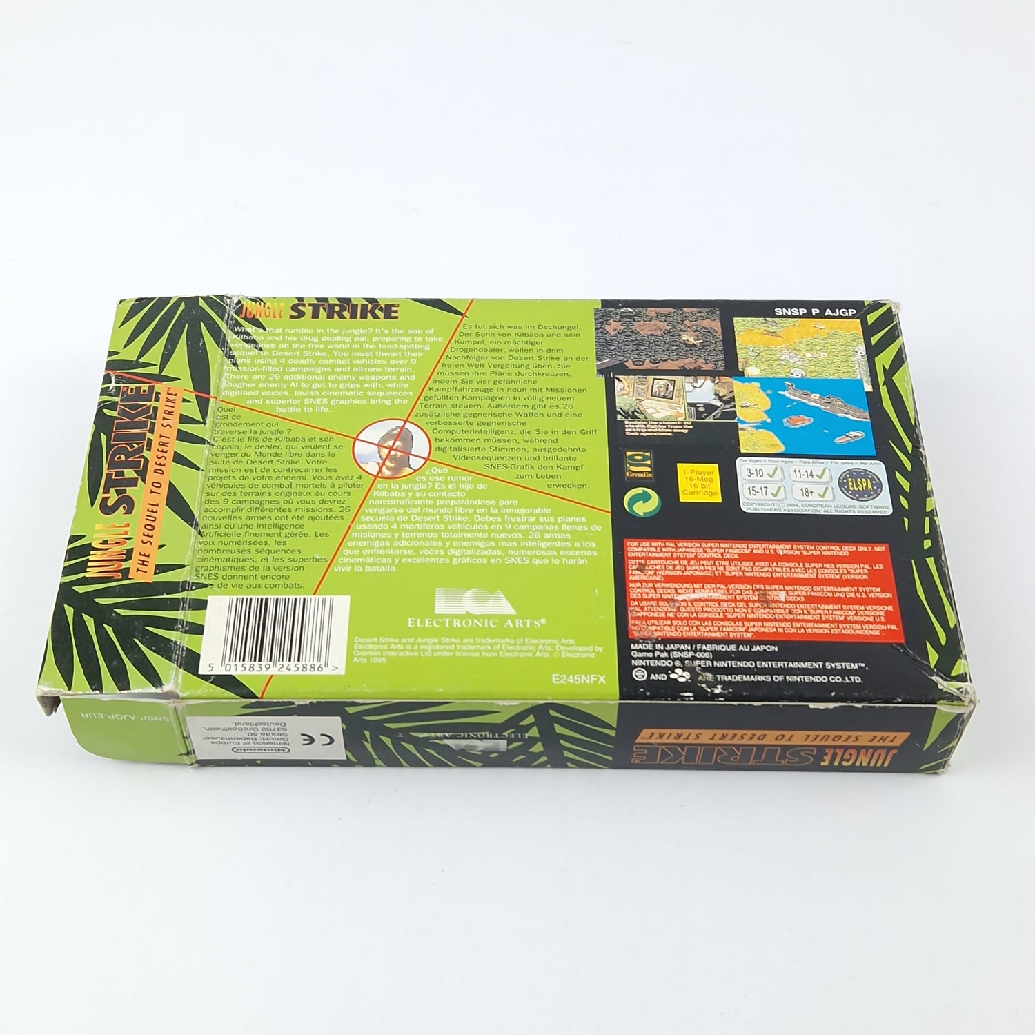 Super Nintendo Spiel : Jungle Strike The Sequel to Desert Strike - SNES OVP PAL