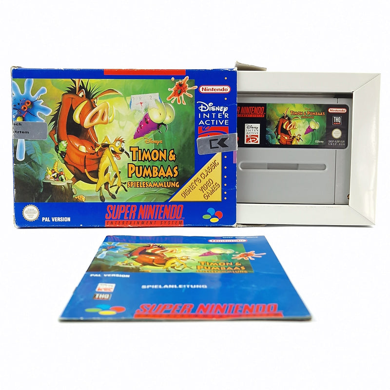 Super Nintendo game: Disney's Timon &amp; Pumbaa's game collection - SNES OVP PAL