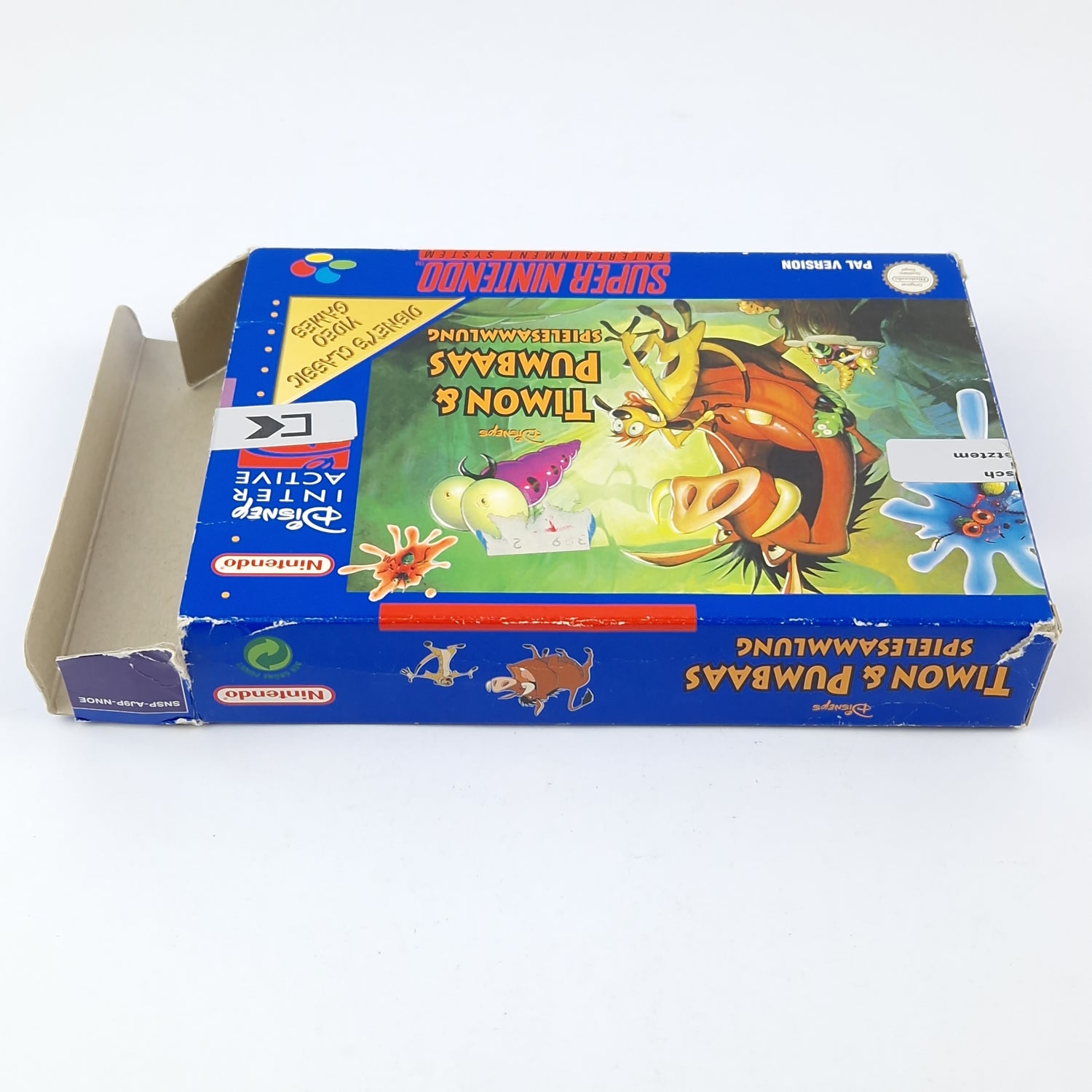 Super Nintendo game: Disney's Timon & Pumbaa's game collection - SNES OVP PAL