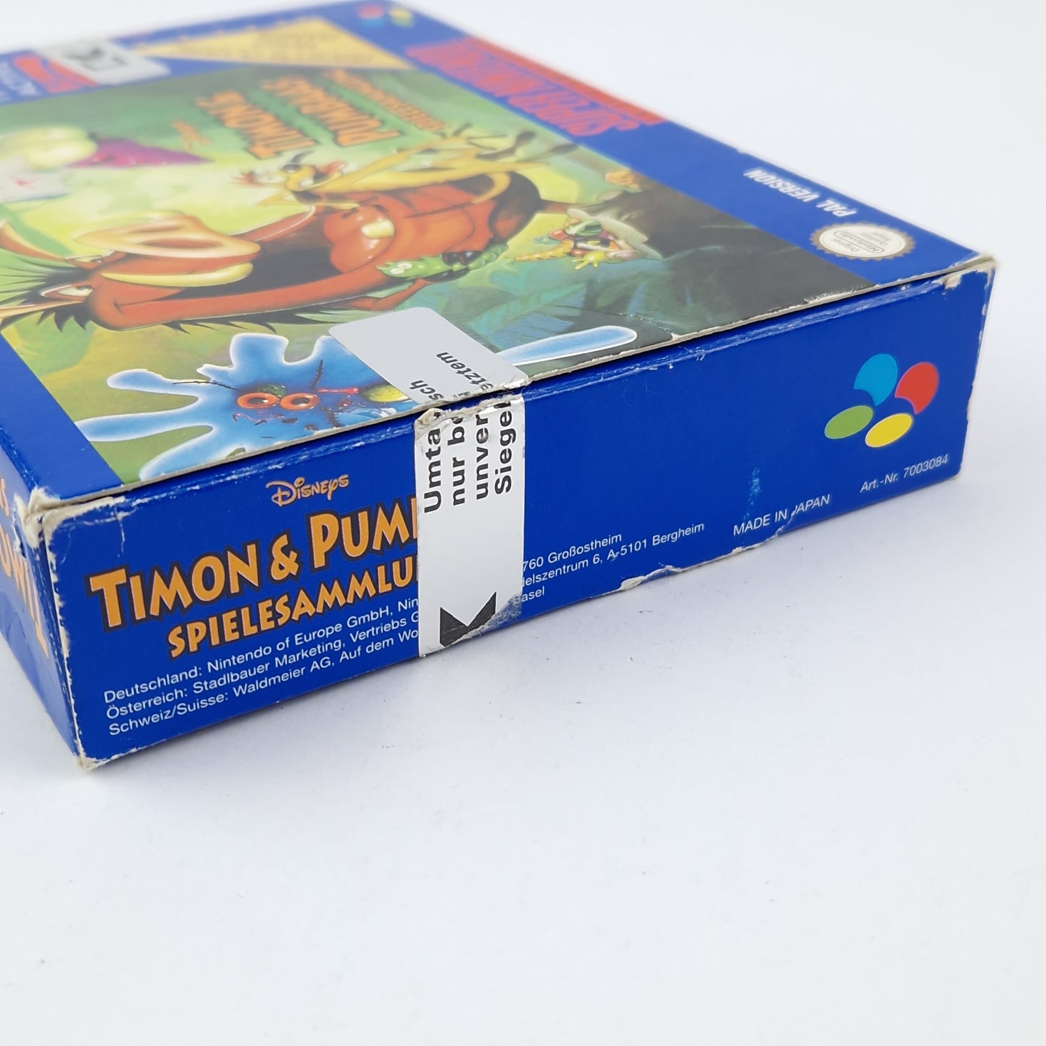 Super Nintendo game: Disney's Timon & Pumbaa's game collection - SNES OVP PAL