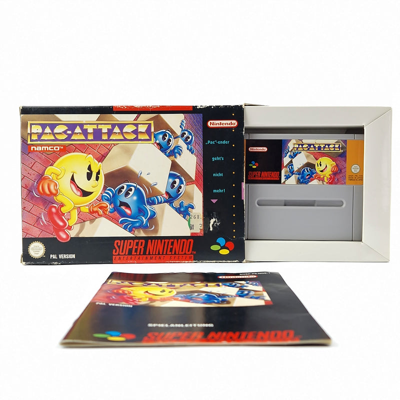 Super Nintendo Spiel : Pac-Attack Namco - OVP Anleitung Modul | SNES Pal Game