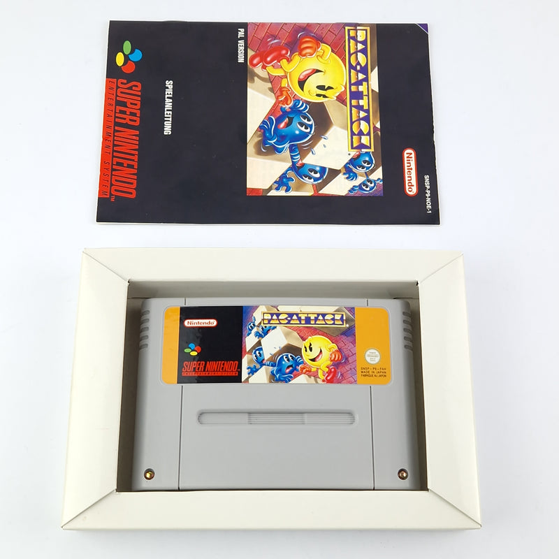 Super Nintendo Spiel : Pac-Attack Namco - OVP Anleitung Modul | SNES Pal Game