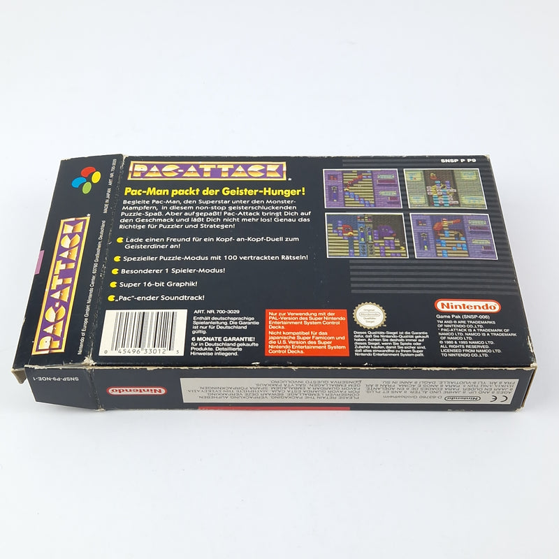 Super Nintendo Spiel : Pac-Attack Namco - OVP Anleitung Modul | SNES Pal Game