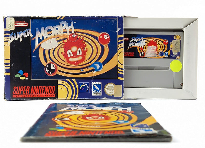 Super Nintendo Spiel : Super Morph - OVP Anleitung Modul | SNES Pal Game