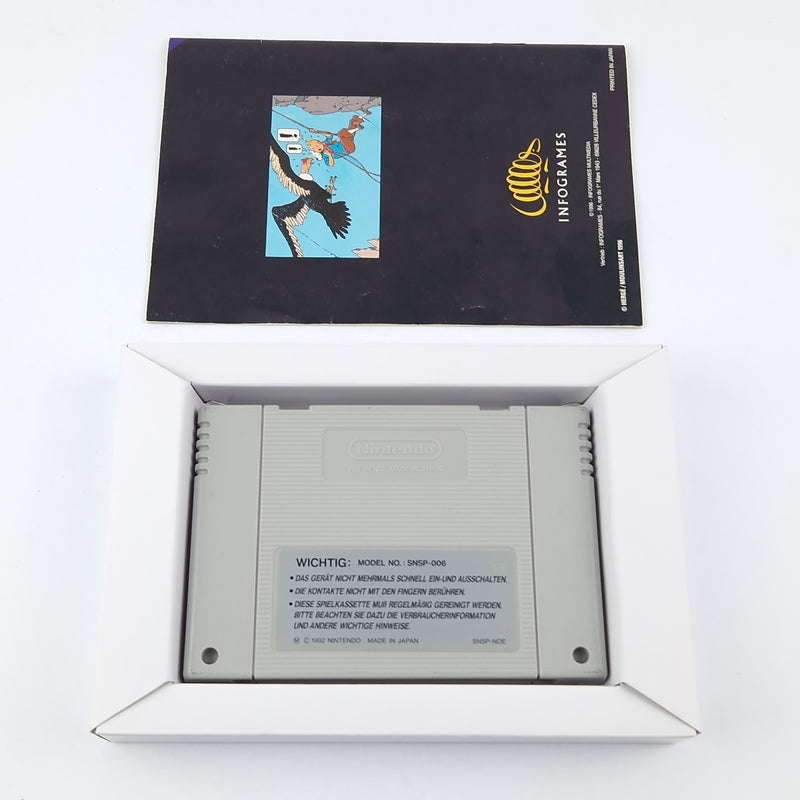 Super Nintendo Spiel : Tim & Struppi Der Sonnentempel - OVP Anleitung Modul SNES