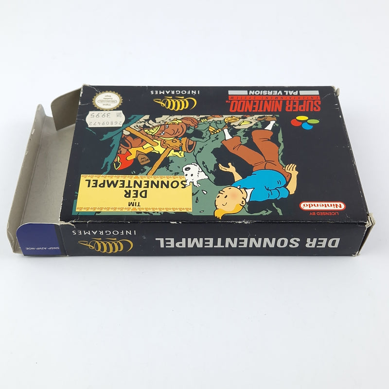 Super Nintendo Spiel : Tim & Struppi Der Sonnentempel - OVP Anleitung Modul SNES