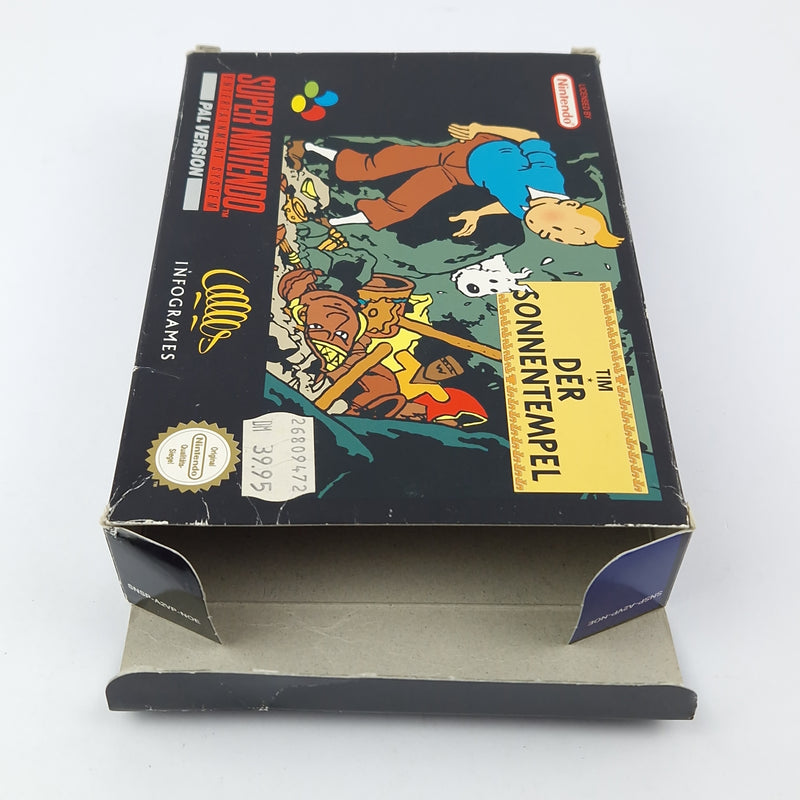 Super Nintendo Spiel : Tim & Struppi Der Sonnentempel - OVP Anleitung Modul SNES