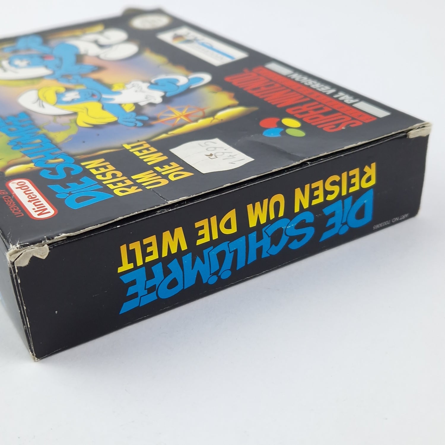 Super Nintendo Spiel : Die Schlümpfe Reisen um die Welt OVP Anleitung Modul SNES