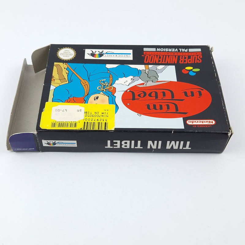 Super Nintendo Spiel : Tim in Tibet - OVP Anleitung Modul | SNES Pal Game