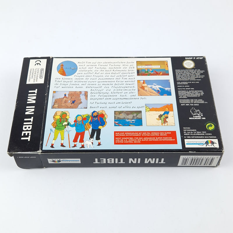 Super Nintendo Spiel : Tim in Tibet - OVP Anleitung Modul | SNES Pal Game