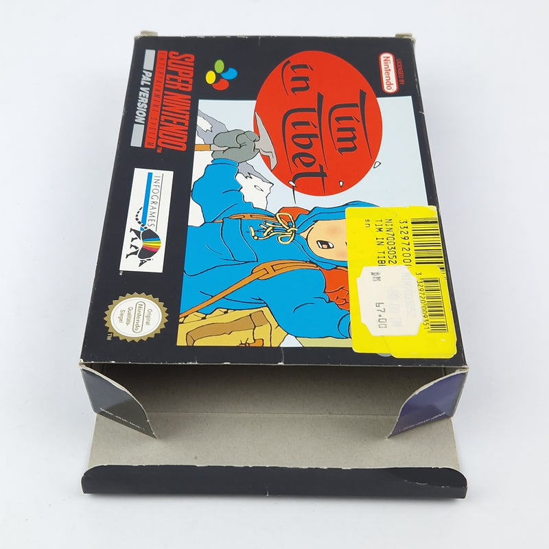 Super Nintendo Spiel : Tim in Tibet - OVP Anleitung Modul | SNES Pal Game