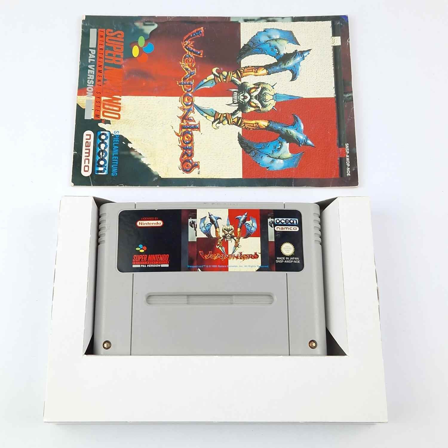 Super Nintendo Spiel : Weaponlord - OVP Anleitung Modul | SNES Pal Game