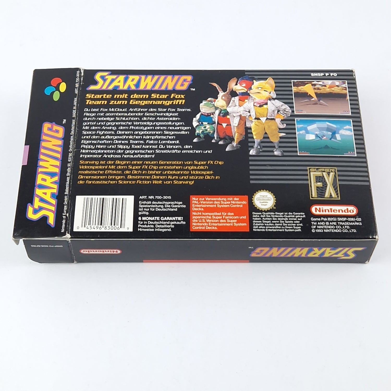 Super Nintendo Spiel : Starwing - OVP Anleitung Modul | SNES Pal Game