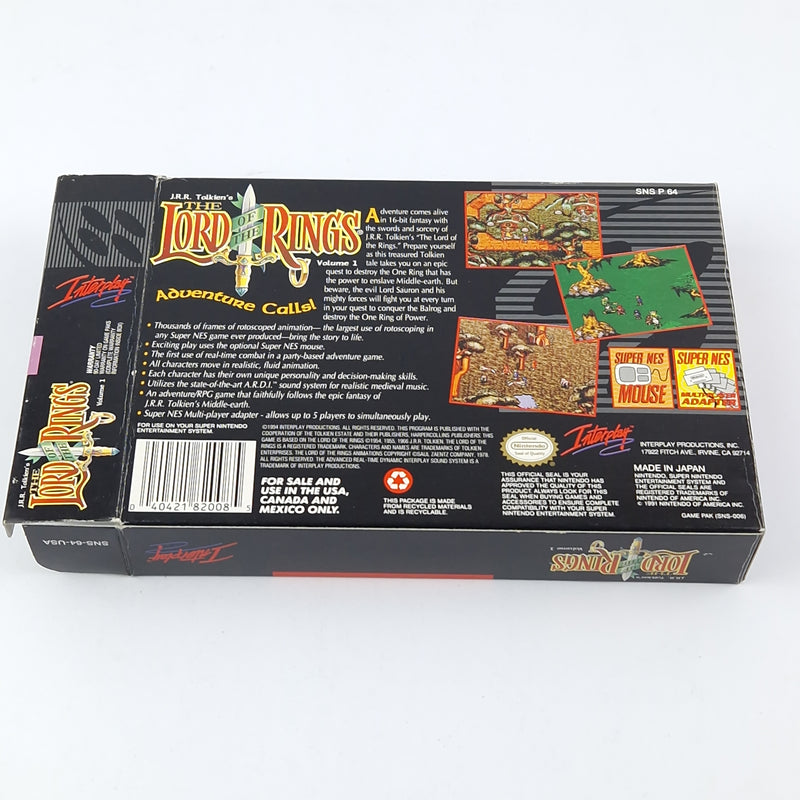 Super Nintendo Spiel : The Lord of The Rings Volume 1 - OVP NTSC-U/C USA SNES