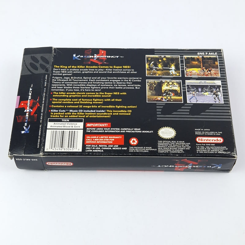 Super Nintendo Spiel : Killer Instinct - OVP NTSC-U/C USA SNES