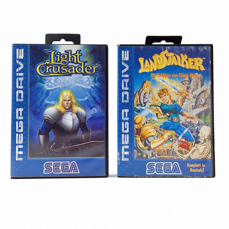 Sega Mega Drive Spiele Bundle : Light Crusader + Landstalker - OVP Anleitung PAL
