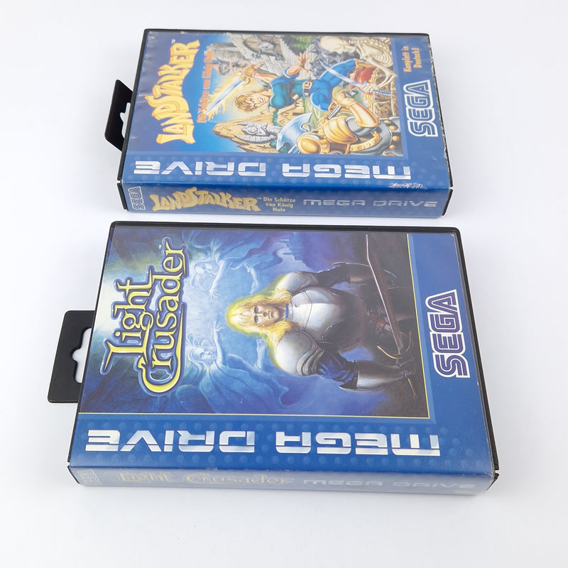 Sega Mega Drive Spiele Bundle : Light Crusader + Landstalker - OVP Anleitung PAL