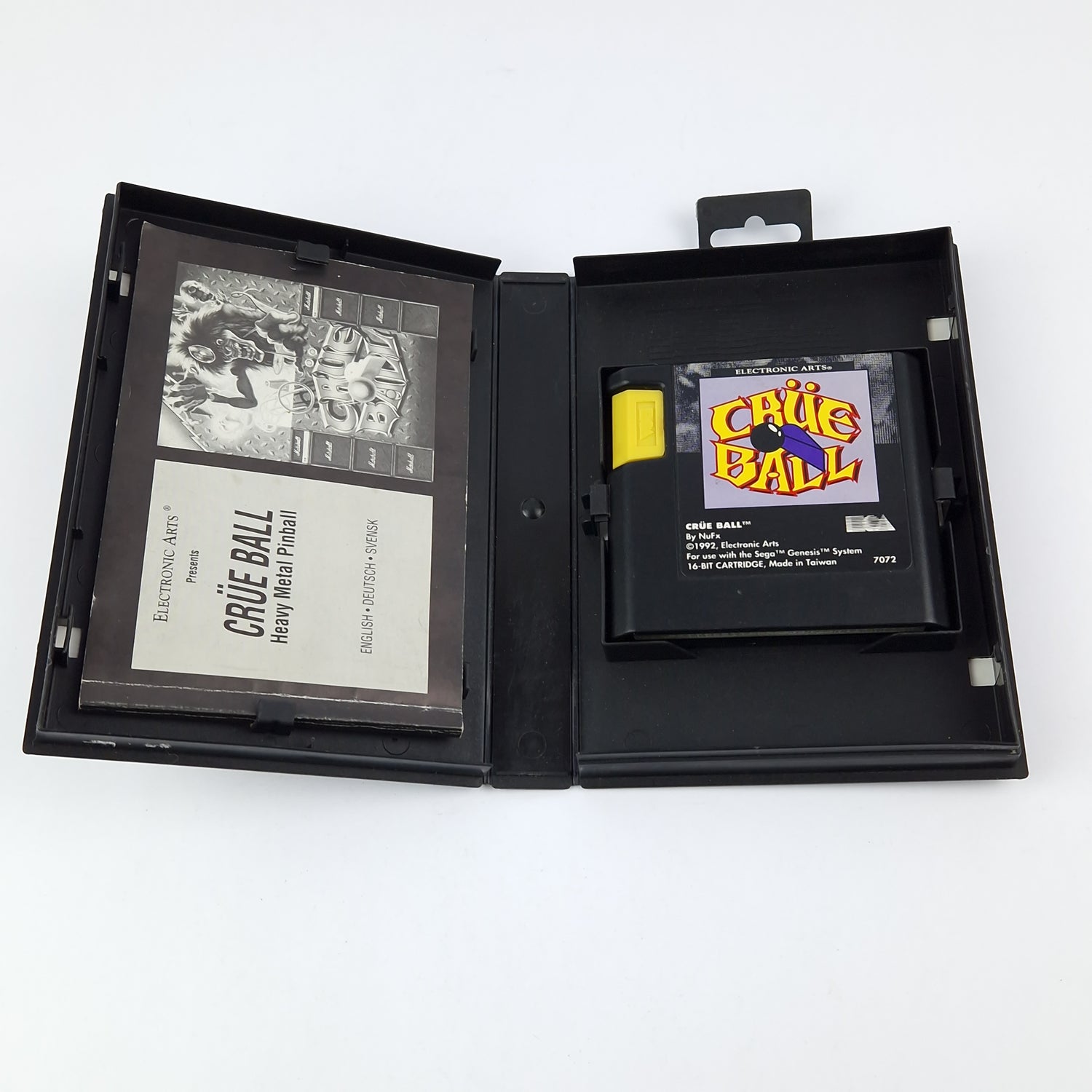 Sega Mega Drive Spiel : Crüe Ball Heavy Metal Pinball - OVP Anleitung Modul PAL