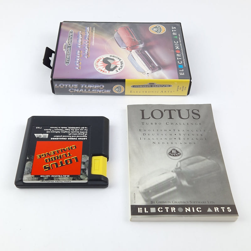 Sega Mega Drive Spiel : Lotus Turbo Challenge - OVP Anleitung Modul PAL