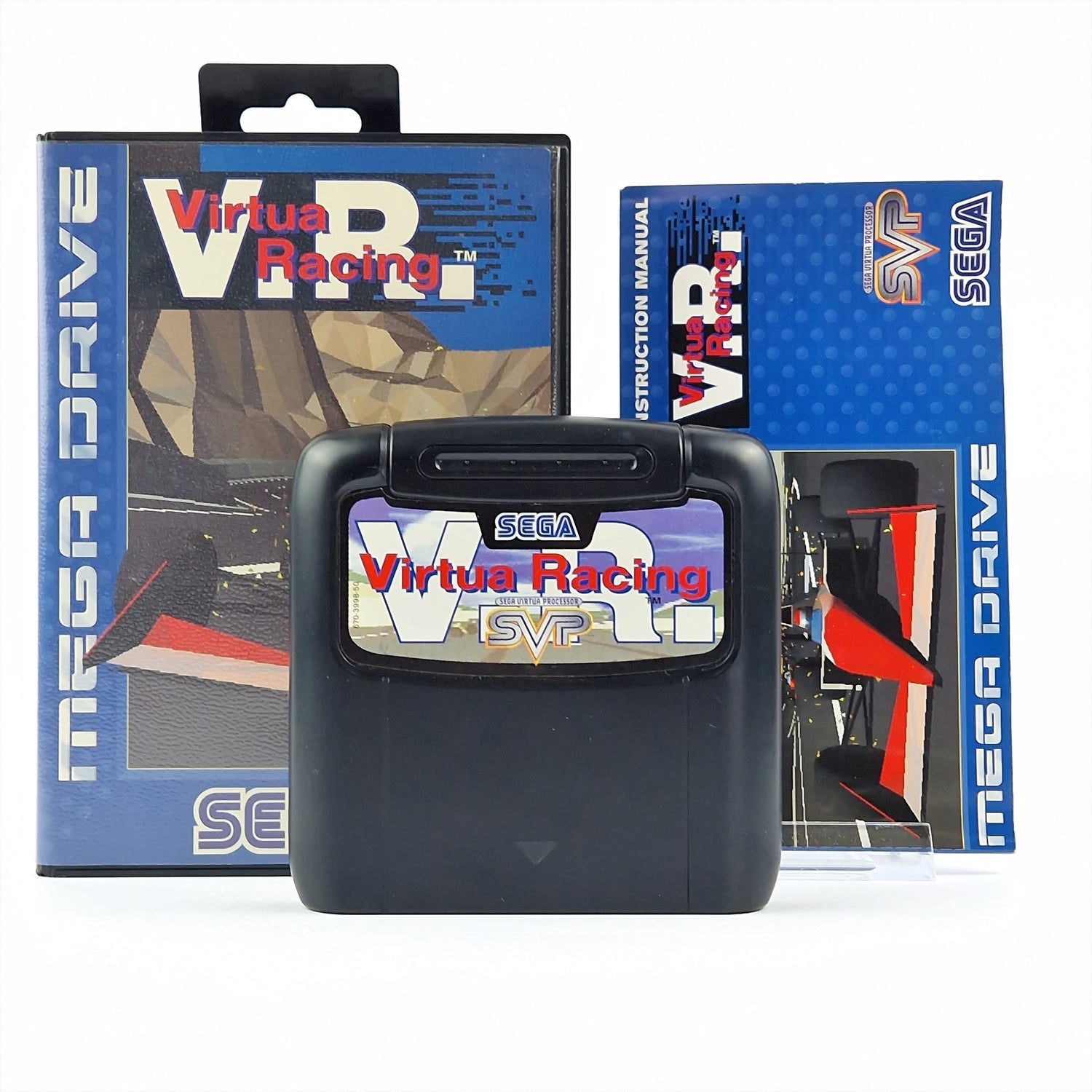 Sega Mega Drive Spiel : V.R. Virtua Racing - OVP Anleitung Modul Cartridge PAL