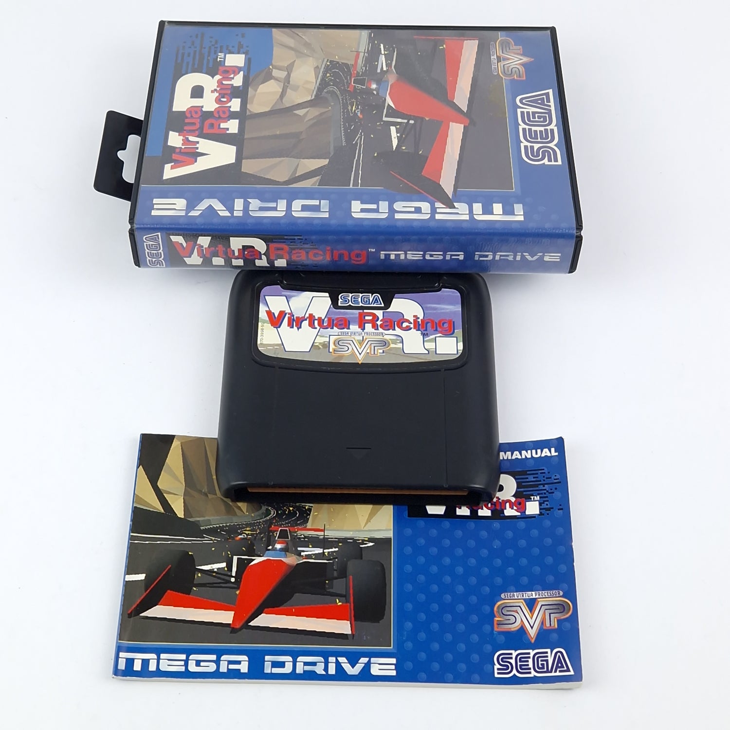 Sega Mega Drive Game: VR Virtua Racing - OVP Instructions Module Cartridge PAL