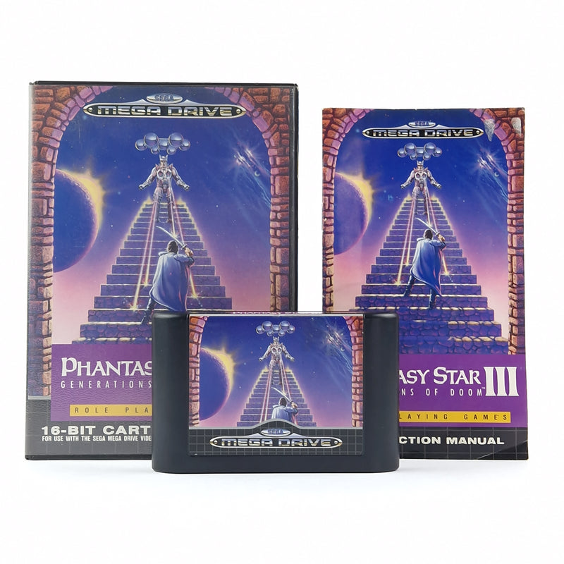 Sega Mega Drive Spiel : Phantasy Star III Generations of Doom - OVP Anleitung