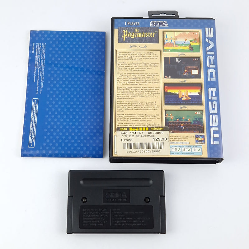 Sega Mega Drive Game: The Pagemaster - OVP Instructions Module | Pal Game