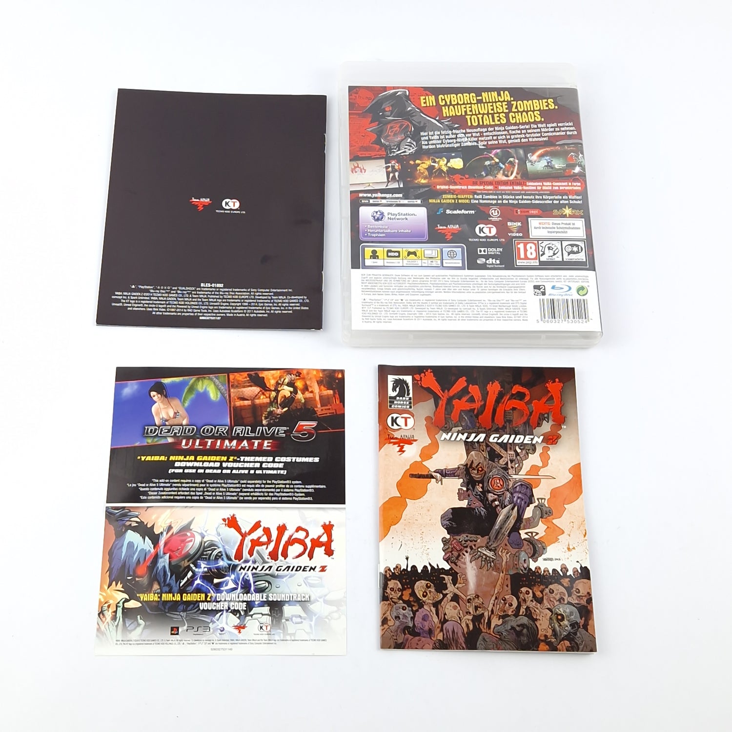 Playstation 3 Spiel : Yaiba Ninja Gaiden Z - OVP Anleitung CD - SONY PS3 USK18