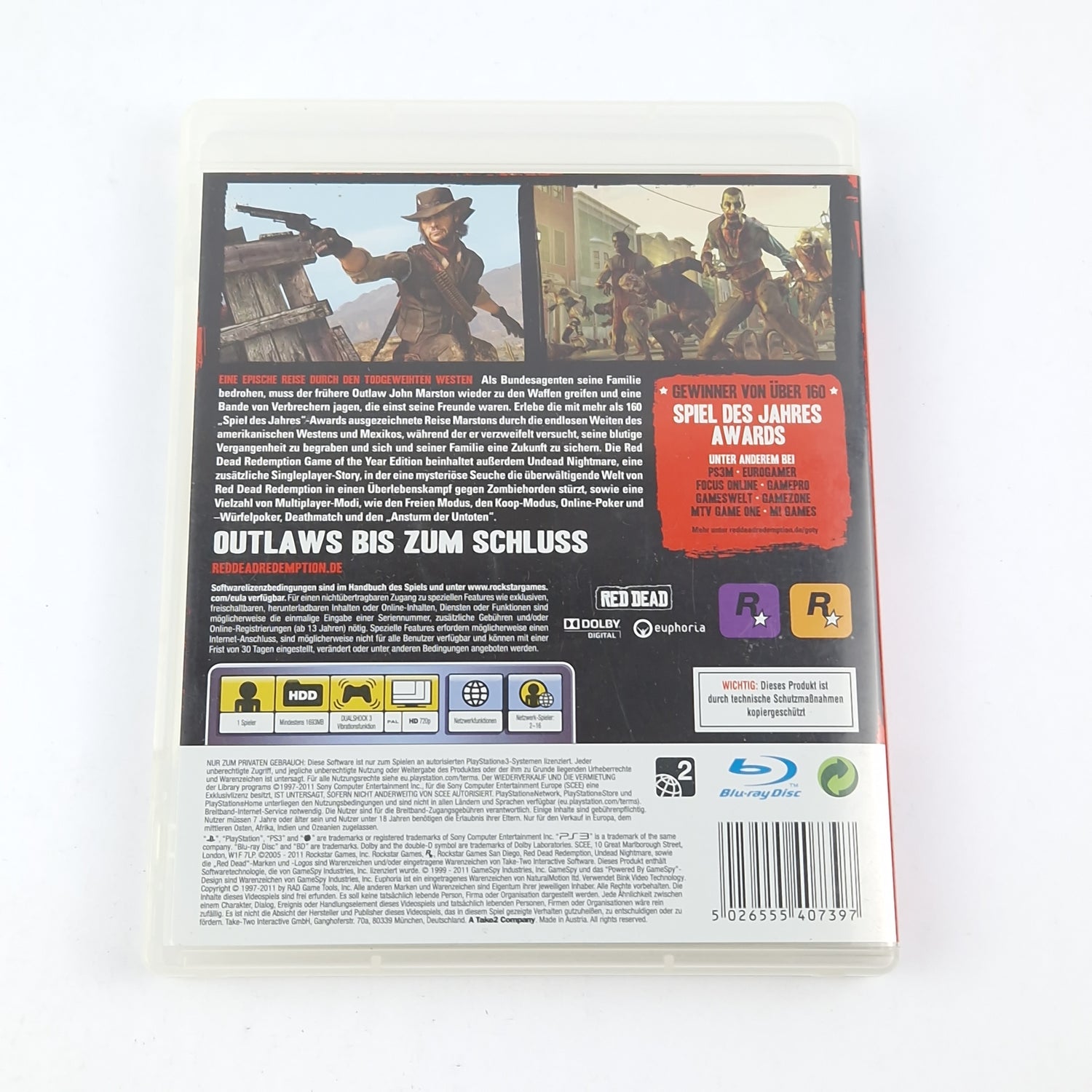 Playstation 3 Spiel : Red Dead Redemption Game of The Year Edition - USK18 OVP