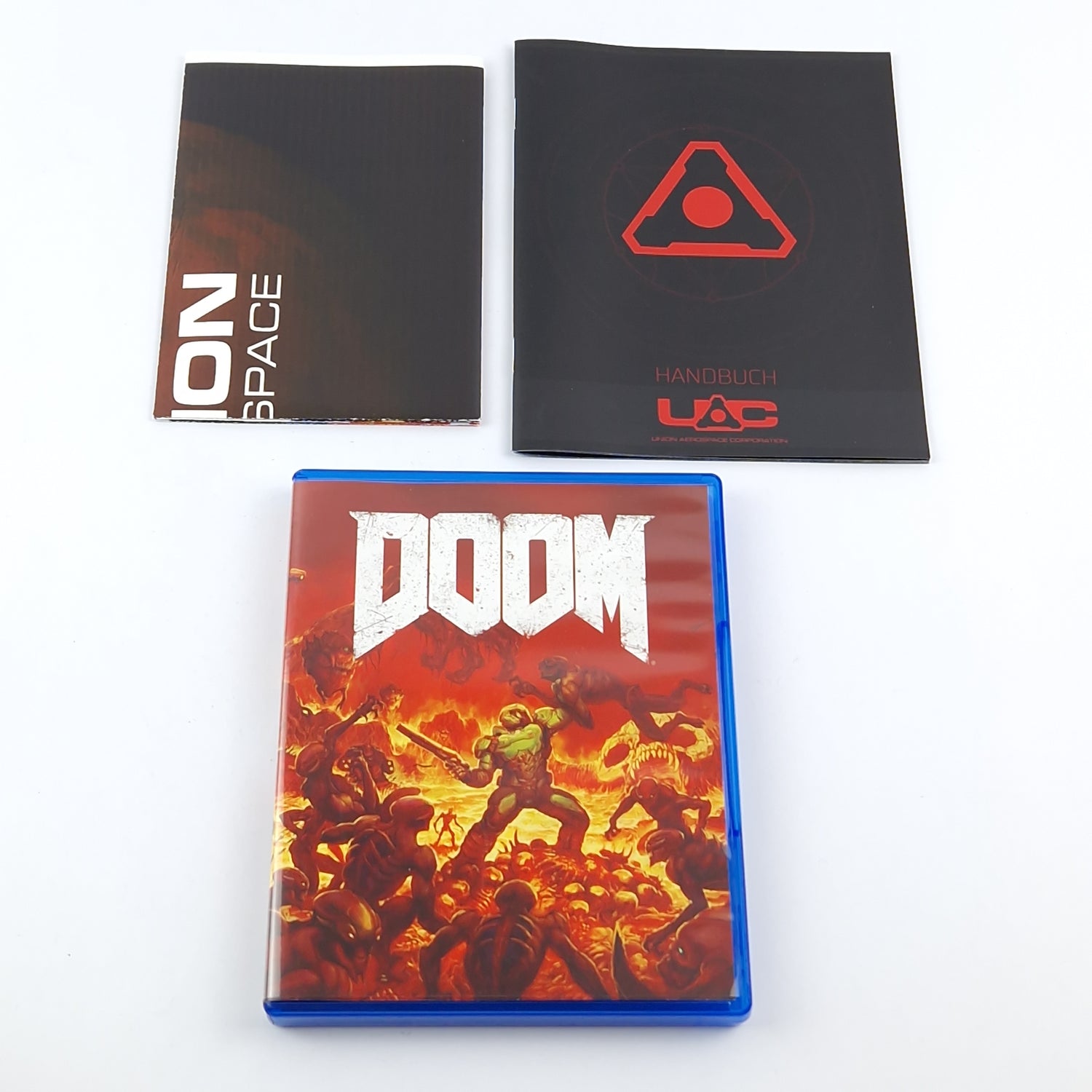 Playstation 4 game: DOOM UAC PACK - OVP instructions CD - SONY PS4 USK18