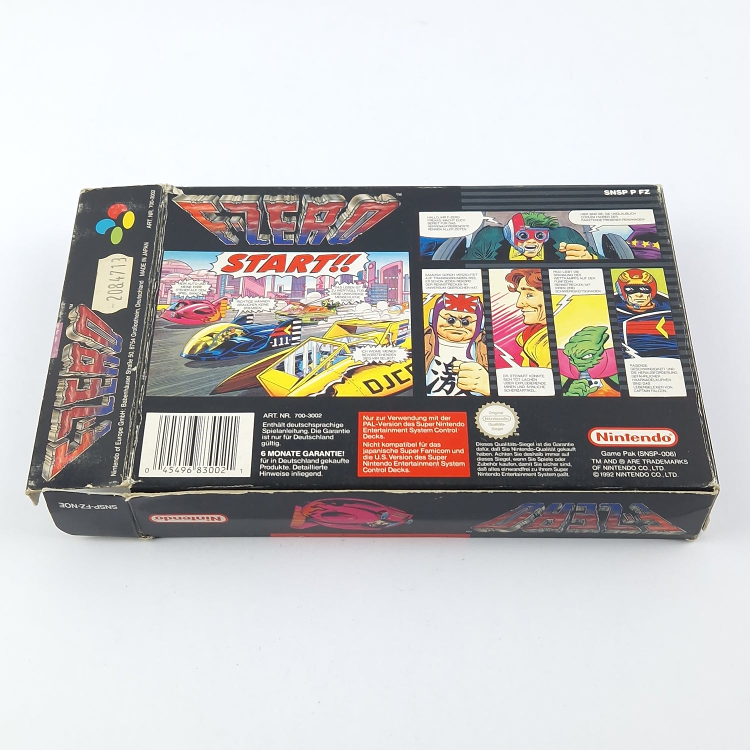 Super Nintendo Spiel :  F-Zero - OVP Anleitung Modul | Snes Pal Game