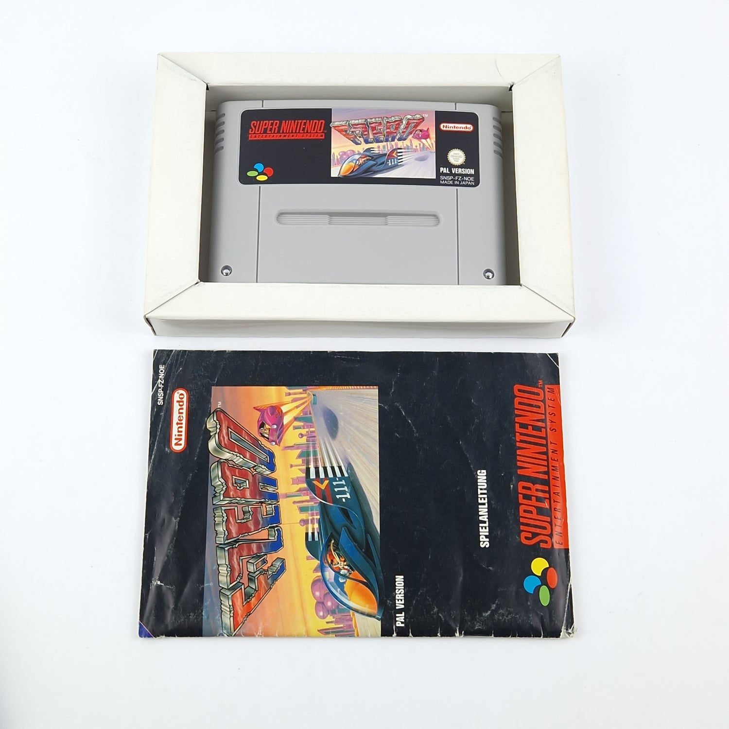 Super Nintendo Spiel :  F-Zero - OVP Anleitung Modul | Snes Pal Game
