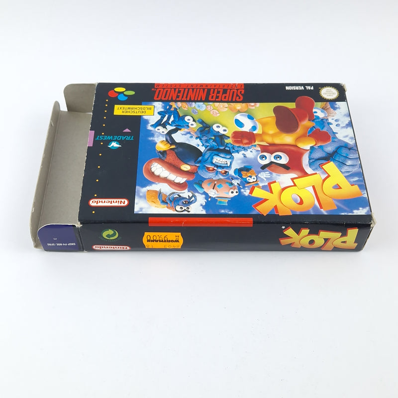 Super Nintendo game: Plok - original packaging instructions module | Snes Pal Game