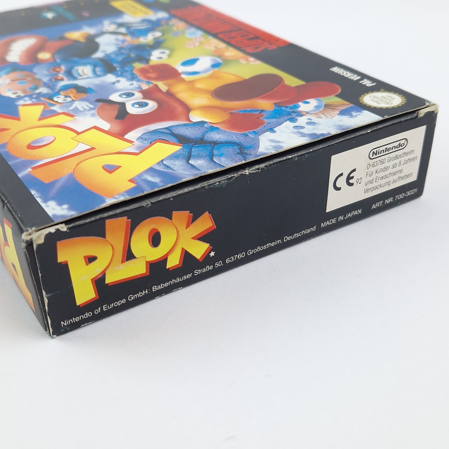 Super Nintendo game: Plok - original packaging instructions module | Snes Pal Game