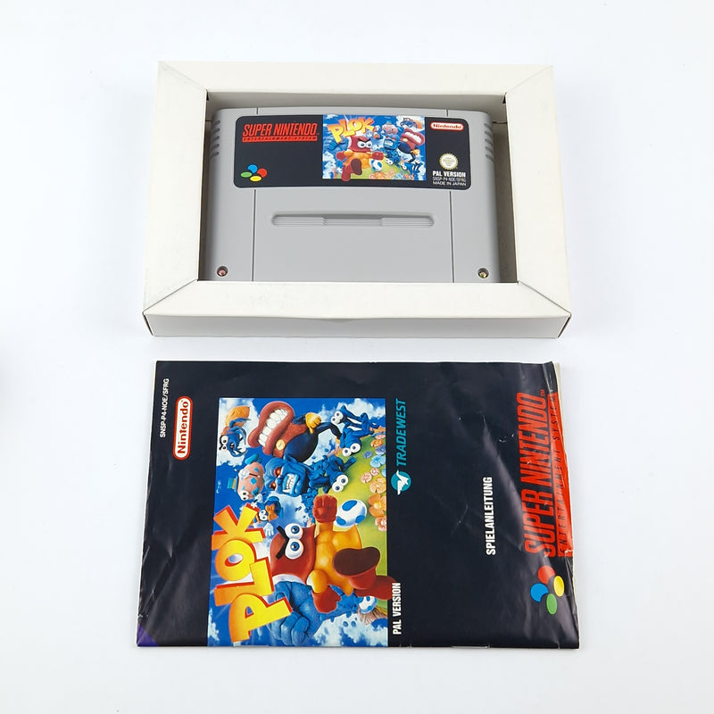 Super Nintendo game: Plok - original packaging instructions module | Snes Pal Game