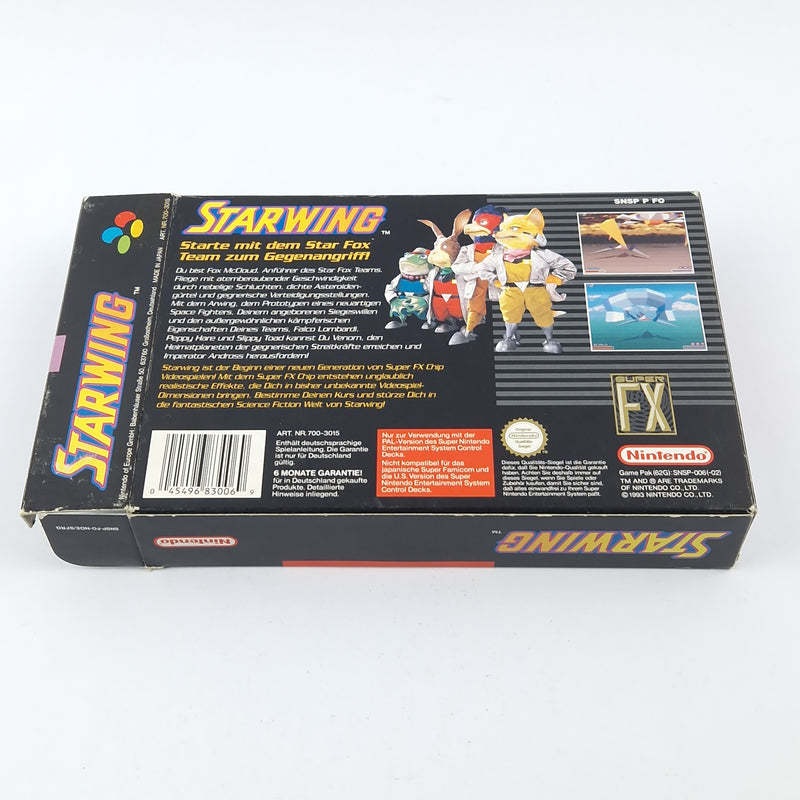 Super Nintendo Spiel : Starwing - OVP Anleitung Modul | Snes Pal Game