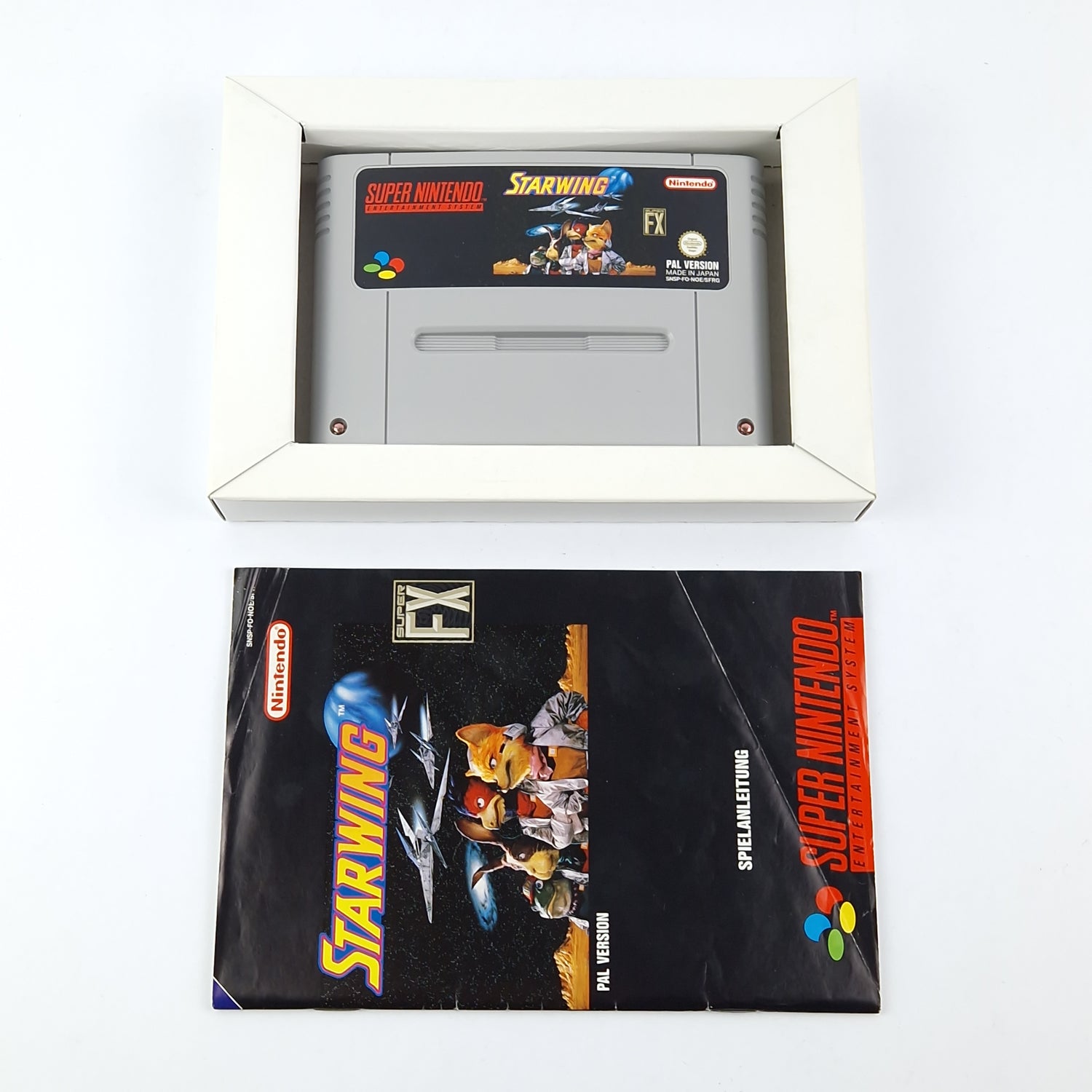 Super Nintendo Spiel : Starwing - OVP Anleitung Modul | Snes Pal Game