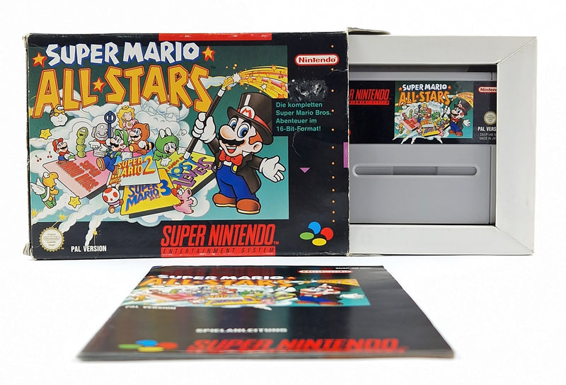 Super Nintendo Game: Super Mario Allstars - OVP Instructions Module Snes Pal Game