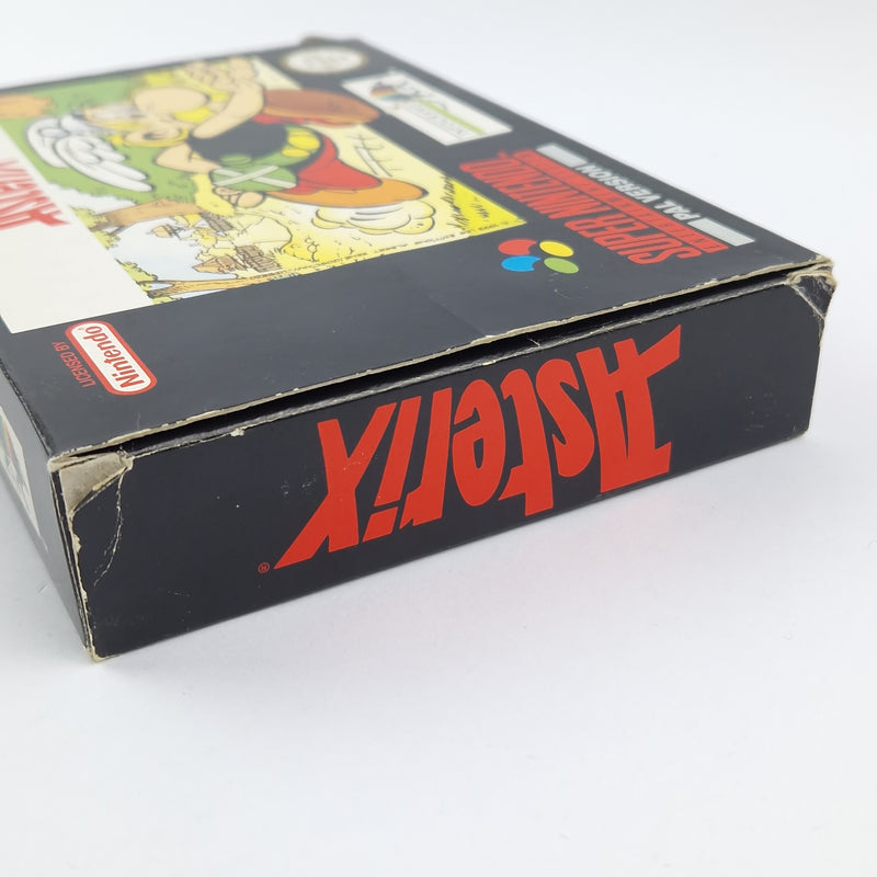 Super Nintendo Spiel : Asterix mit Poster - OVP Anleitung Modul  Snes Pal Game