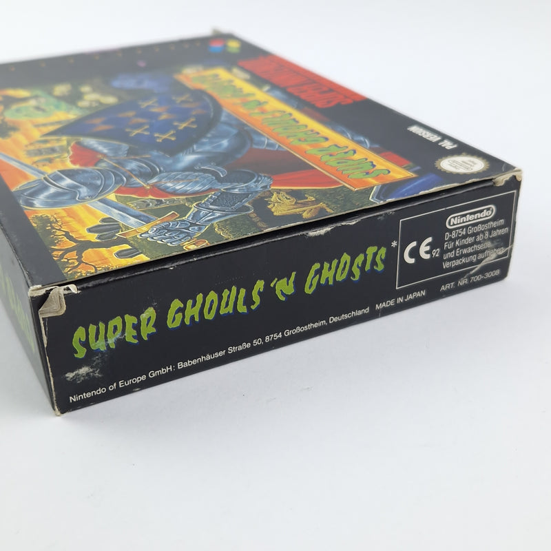 Super Nintendo Game: Super Ghouls N Ghosts - OVP Instructions Module SNES Pal Game