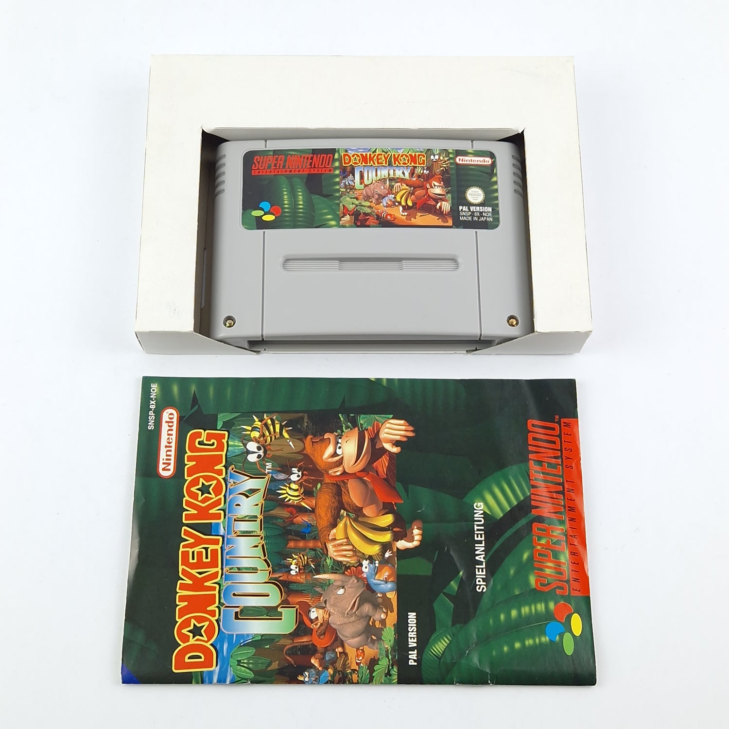 Super Nintendo Spiel : Donkey Kong Country - OVP Anleitung Modul SNES Pal Game
