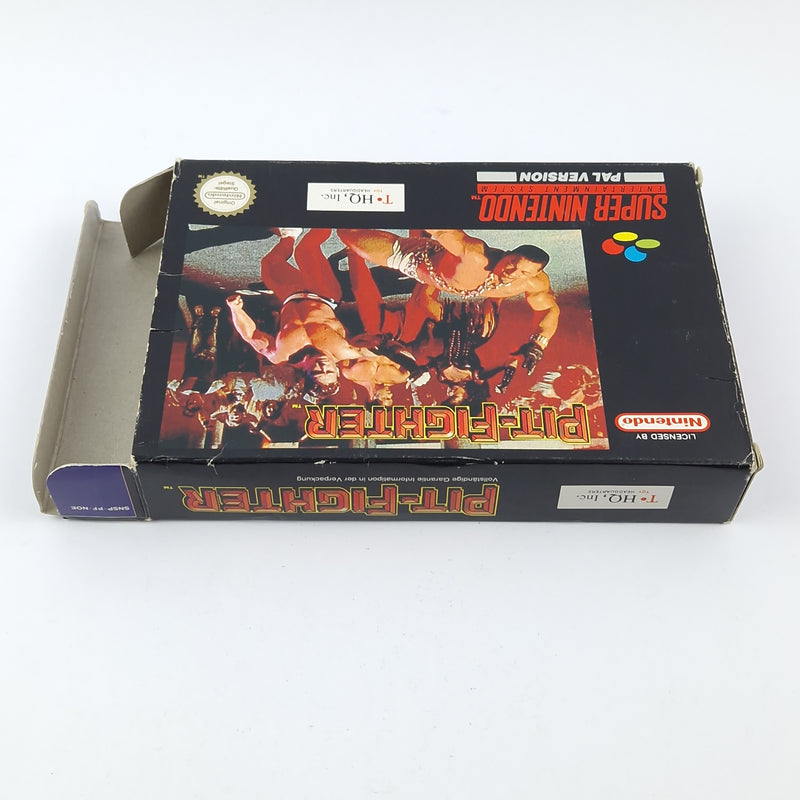 Super Nintendo Game: Pit Fighter - Original Packaging Instructions Module SNES Pal Game