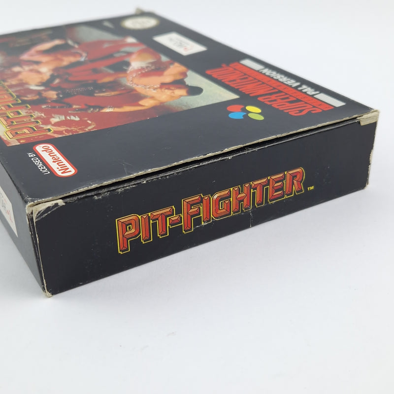 Super Nintendo Game: Pit Fighter - Original Packaging Instructions Module SNES Pal Game