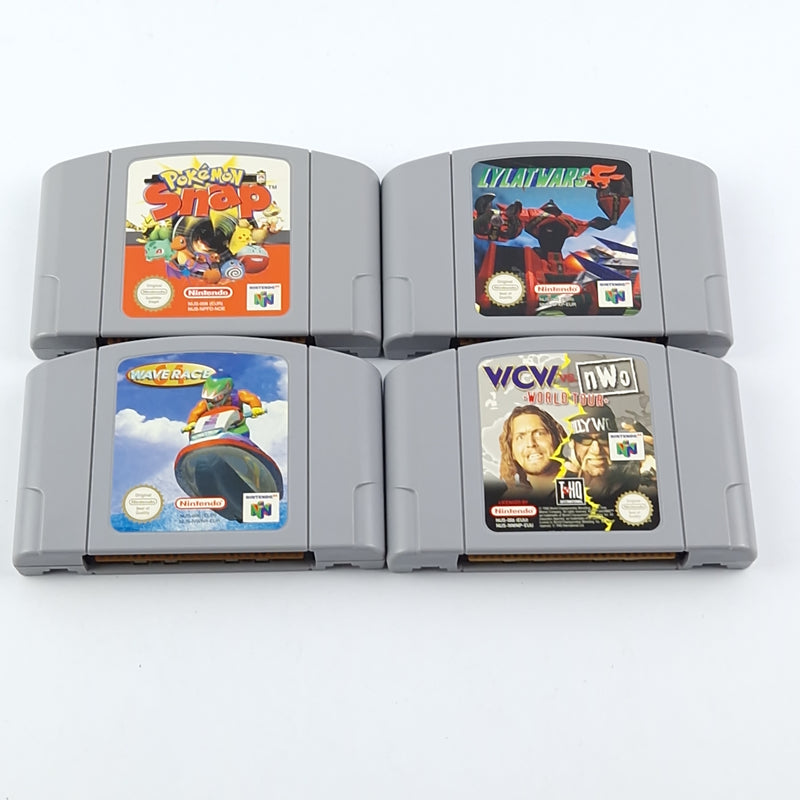 Nintendo 64 Spiele Bundle : 4 Spiele Set - Waverace | Pokemon | Lylatwars | WCW