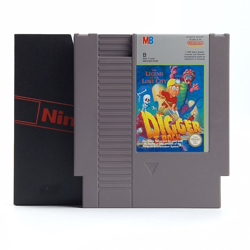 Nintendo NES Spiel : Digger T. Rock + Schuber - Modul Cartridge / PAL-B NOE